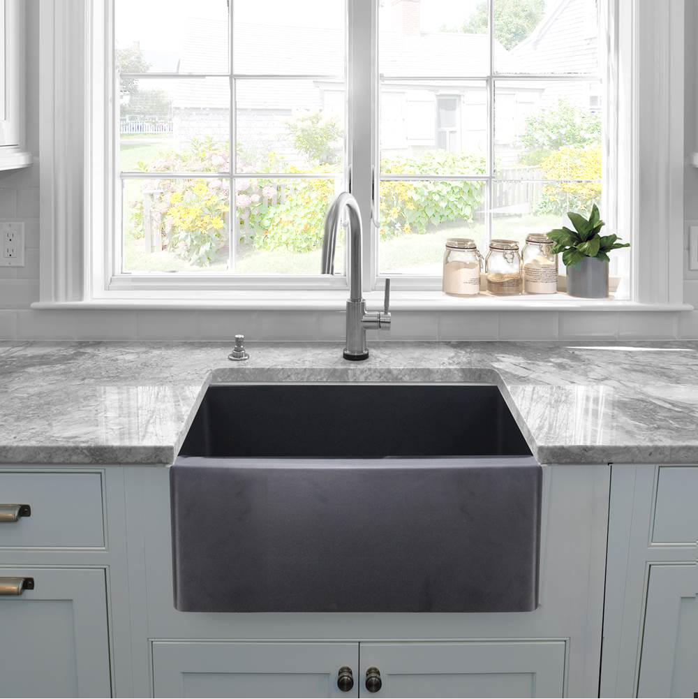 24-Inch Farmhouse Fireclay Sink CONCRETE