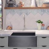 24-Inch Farmhouse Fireclay Sink CONCRETE