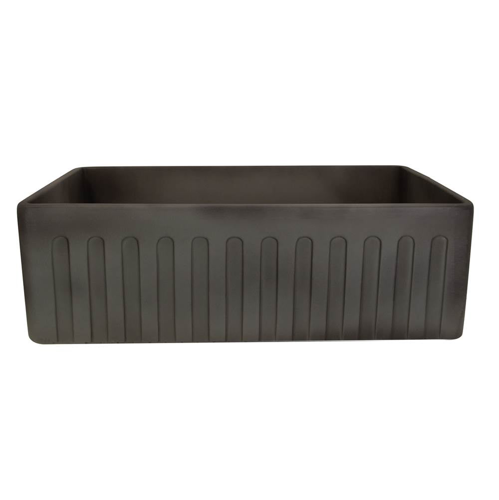 30-Inch Farmhouse Fireclay Sink with Concrete Finish