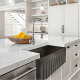 30-Inch Farmhouse Fireclay Sink with Concrete Finish