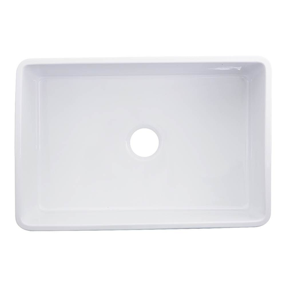 30-Inch Farmhouse Fireclay Sink with Concrete Finish