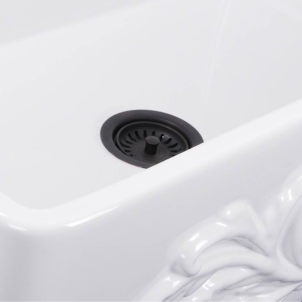 30-Inch Farmhouse Fireclay Sink with Concrete Finish