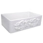 Nantucket Sinks - 30-Inch Farmhouse Fireclay Sink with Grapes Apron - Porcelain Enamel Glaze