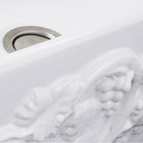 30-Inch Farmhouse Fireclay Sink with Grapes Apron