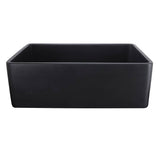 Nantucket Sinks - 30 Inch Farmhouse Fireclay Sink with Matte Black Finish - Matte Black