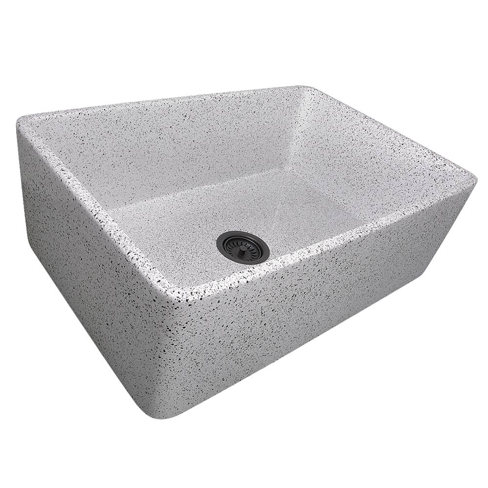 Nantucket Sinks - 30-Inch Farmhouse Fireclay Sink with Pietra Sarda Finish - Pietra Sarda