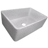 30-Inch Farmhouse Fireclay Sink with Concrete Finish