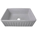 30-Inch Farmhouse Fireclay Sink with Concrete Finish
