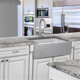 30-Inch Farmhouse Fireclay Sink with Concrete Finish
