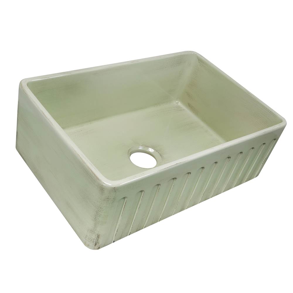 30-Inch Farmhouse Fireclay Sink with Concrete Finish