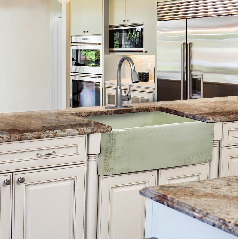 30-Inch Farmhouse Fireclay Sink with Concrete Finish