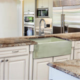 30-Inch Farmhouse Fireclay Sink with Concrete Finish