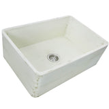 Nantucket Sinks - 30-Inch Farmhouse Fireclay Sink with Shabby Straw Finish - Shabby Straw