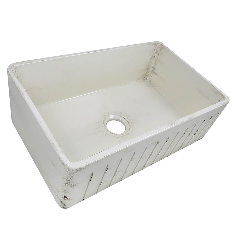 30-Inch Farmhouse Fireclay Sink with Concrete Finish