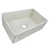 30-Inch Farmhouse Fireclay Sink with Concrete Finish