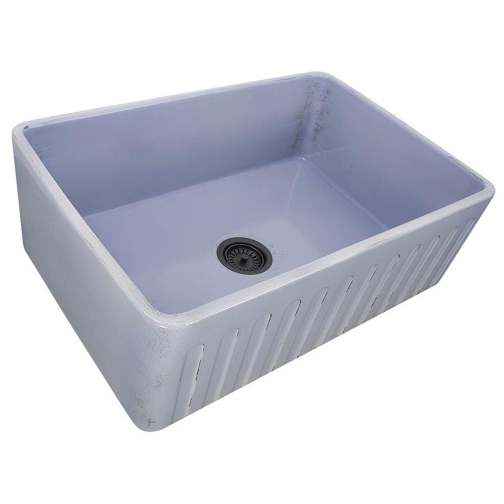30-Inch Farmhouse Fireclay Sink with Concrete Finish
