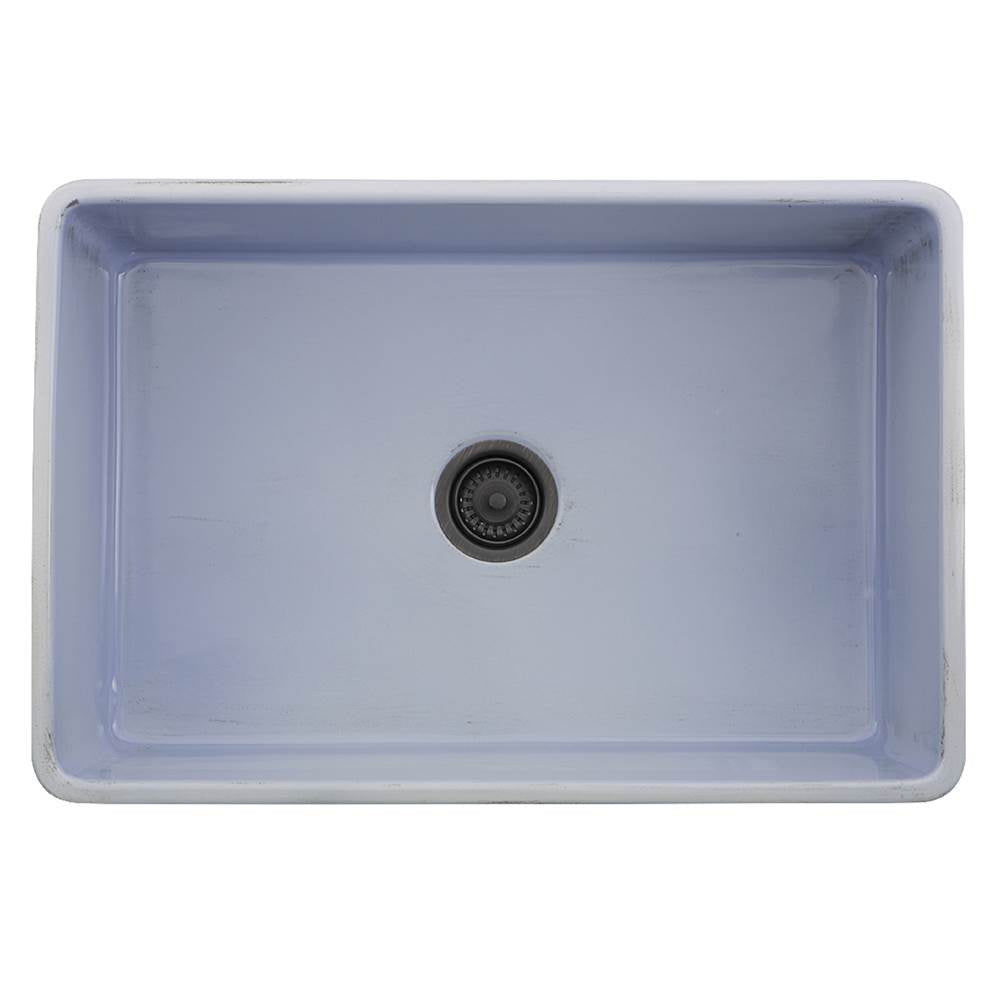 30-Inch Farmhouse Fireclay Sink with Concrete Finish
