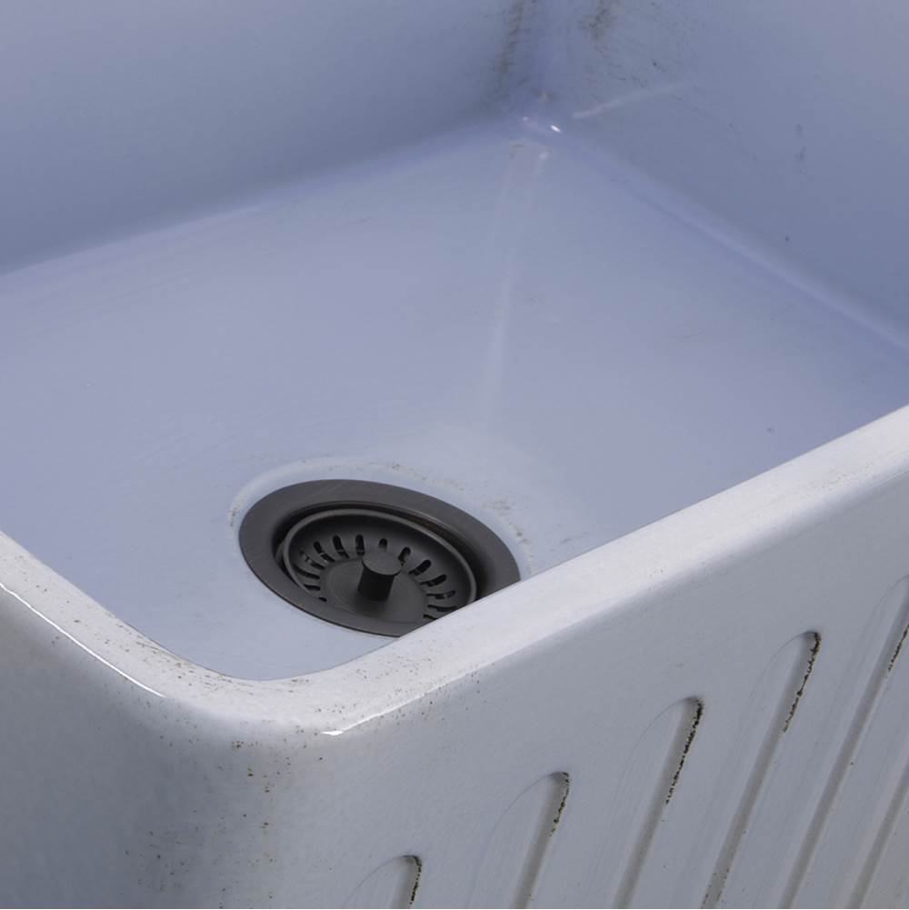 30-Inch Farmhouse Fireclay Sink with Concrete Finish