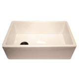 30 Inch Bisque Fireclay Farmhouse Kitchen Sink Offset Drain FCFS30B with Grid