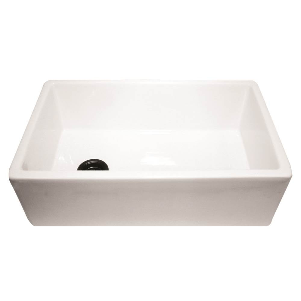 30 Inch White Fireclay Farmhouse Sink Offset Drain Fcfs30 With Grid