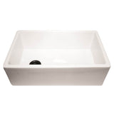 30 Inch White Fireclay Farmhouse Sink Offset Drain Fcfs30 With Grid