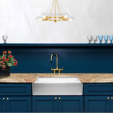 30 Inch White Fireclay Farmhouse Sink Offset Drain Fcfs30 With Grid