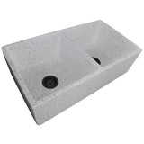 Double Bowl Farmhouse Fireclay Sink with Concrete Finish