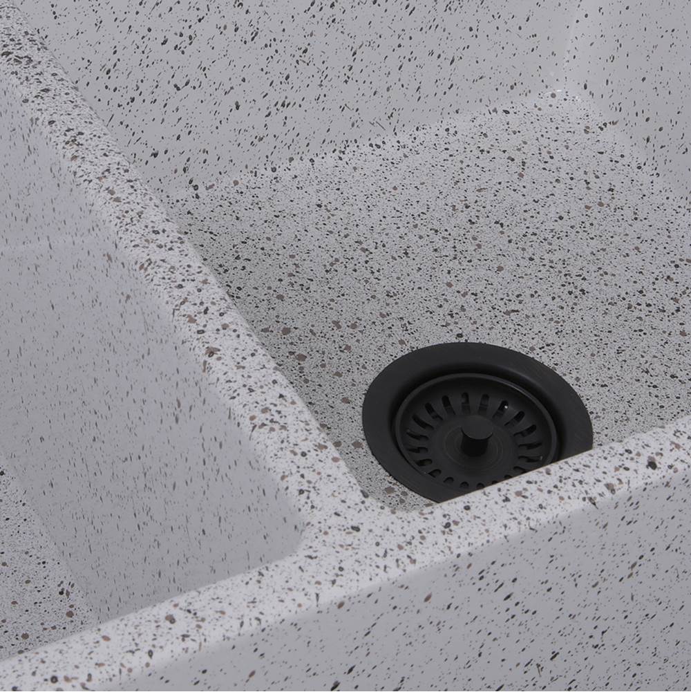 Double Bowl Farmhouse Fireclay Sink with Concrete Finish