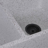 Double Bowl Farmhouse Fireclay Sink with Concrete Finish