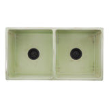 Double Bowl Farmhouse Fireclay Sink with Concrete Finish