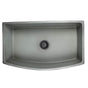 Nantucket Sinks - Italian Made Fine Fireclay Curved Apron Farmer Sink Finished In A Concrete Finish, Optional Bottom Grid - Bg-Fc3320Ca - Concrete