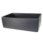 Nantucket Sinks - 33 Inch Matte Black Farmhouse Fireclay Sink with Waves Apron - Matte Black