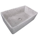 Nantucket Sinks - 33-Inch Farmhouse Fireclay Sink With Pietra Sarda Finish - Porcelain Enamel Glaze Various Neutrals