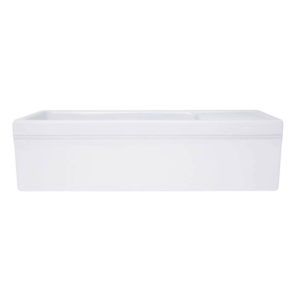 36 Inch Italian Farmhouse Fireclay Sink with Built-In Drainboard