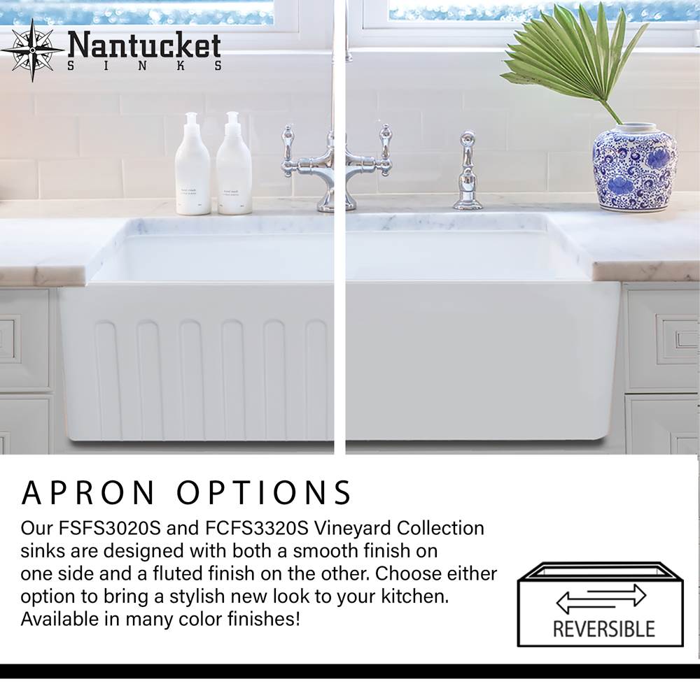 30-Inch Farmhouse Fireclay Sink with Concrete Finish