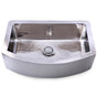 Nantucket Sinks - 33 Inch Hammered Farmhouse Stainless Steel Sink - Polished