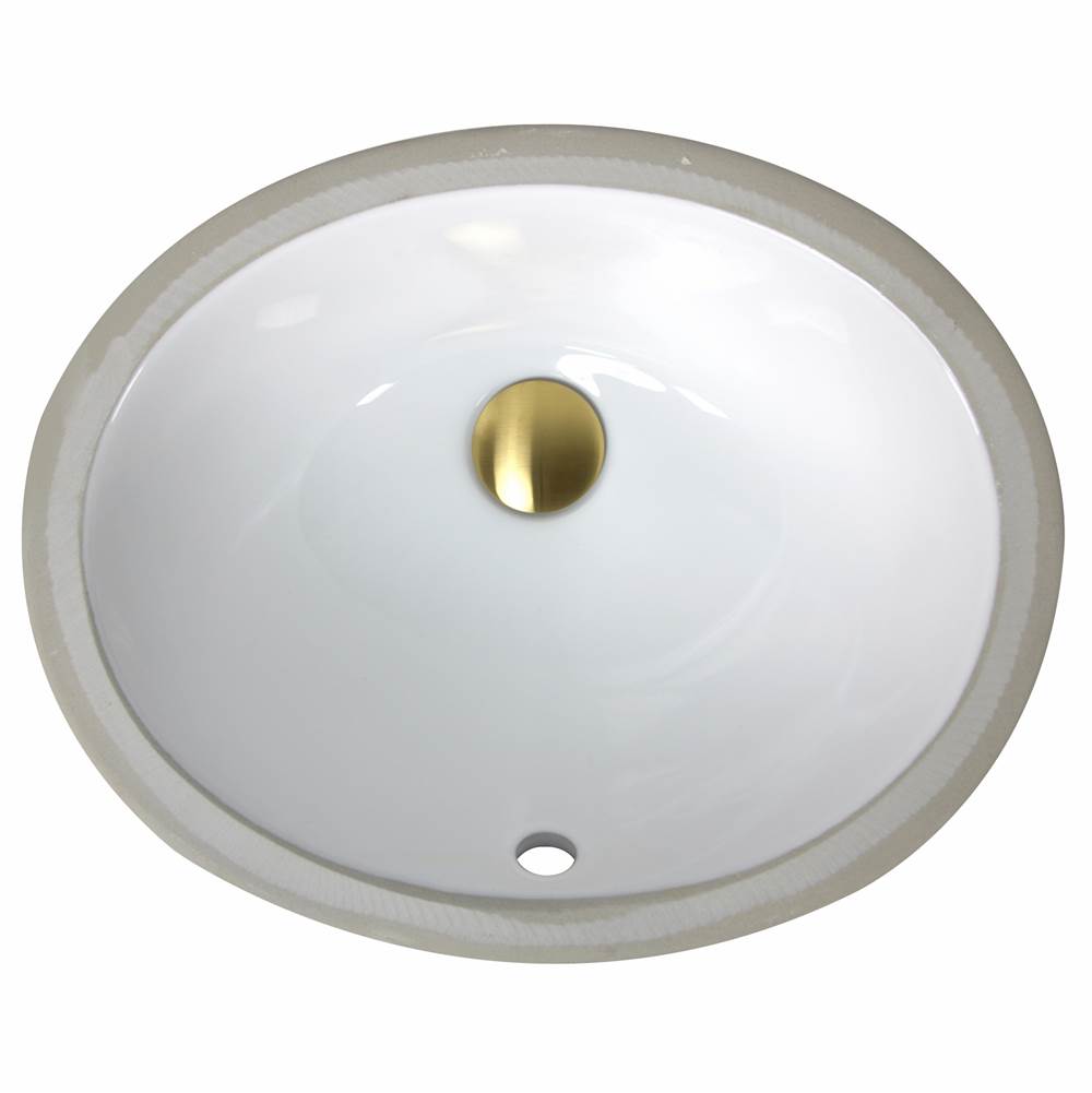 Nantucket Sinks - Glazed Bottom 13 Inch X 10 Inch Undermount Ceramic Sink In White Gb-13X10-W - Porcelain Enamel Glaze