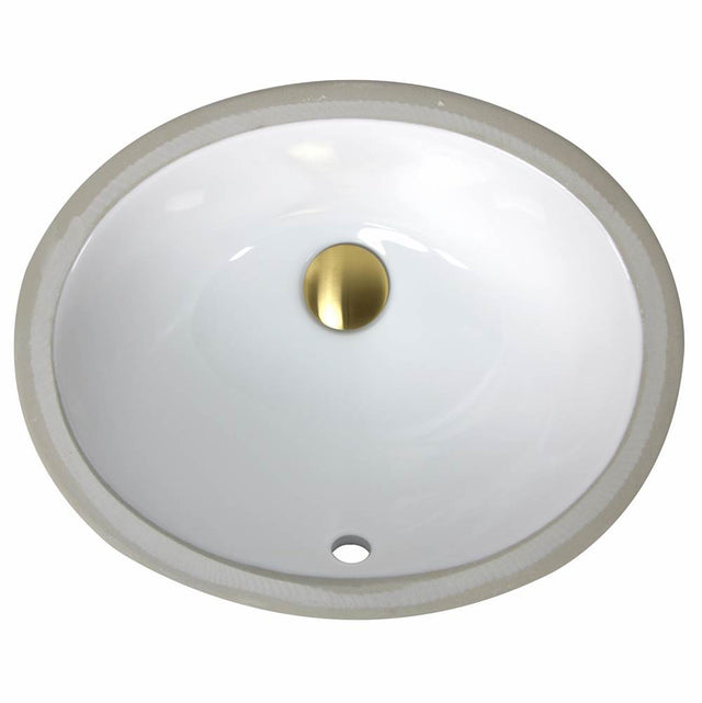 Nantucket Sinks - Glazed Bottom 13 Inch X 10 Inch Undermount Ceramic Sink In White Gb-13X10-W - Porcelain Enamel Glaze