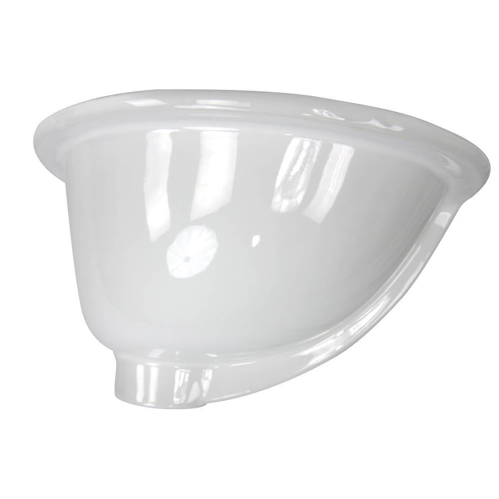 Glazed Bottom 13 Inch X 10 Inch Undermount Ceramic Sink In White Gb-13X10-W