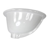 Glazed Bottom 13 Inch X 10 Inch Undermount Ceramic Sink In White Gb-13X10-W