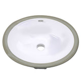 Glazed Bottom 13 Inch X 10 Inch Undermount Ceramic Sink In White Gb-13X10-W
