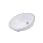 Nantucket Sinks - 15 Inch x 12 Inch Glazed Bottom Undermount Oval Ceramic Sink In White - Porcelain Enamel Glaze White