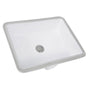 Nantucket Sinks - 17 Inch x 13 Inch Glazed Bottom Undermount Rectangle Ceramic Sink In White - Porcelain Enamel Glaze White