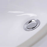 17 Inch x 14 Inch Glazed Bottom Undermount GB-17x17-W Oval Ceramic Sink In White