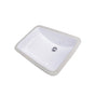 Nantucket Sinks - 18 Inch x 12 Inch Glazed Bottom Undermount Rectangle Ceramic Sink In White - Porcelain Enamel Glaze White