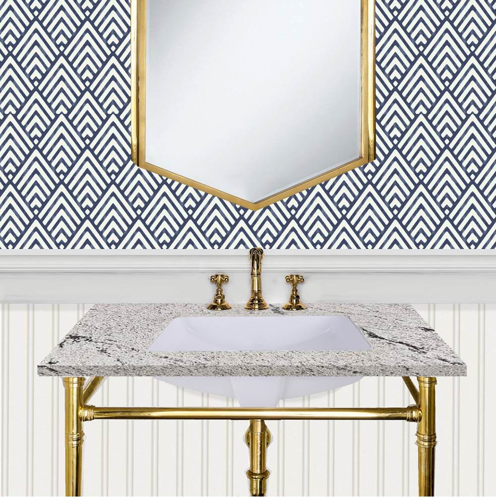 18 Inch x 12 Inch Glazed Bottom Undermount Rectangle Ceramic Sink In White