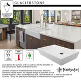 Retrofit Glacierstone Double Bowl EZApron Kitchen Sink