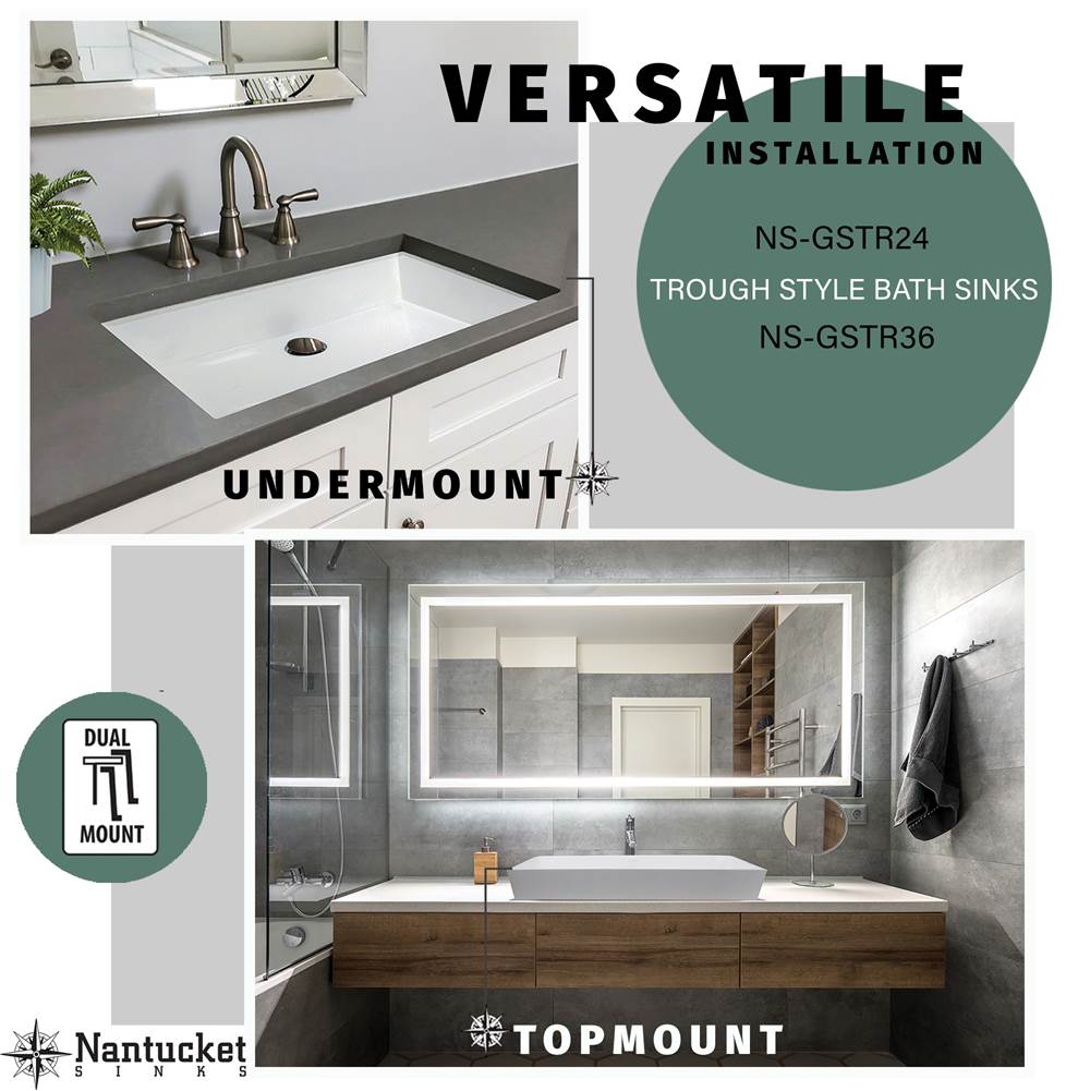 Rectangle White Glacierstone Sink