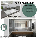 Rectangle White Glacierstone Sink