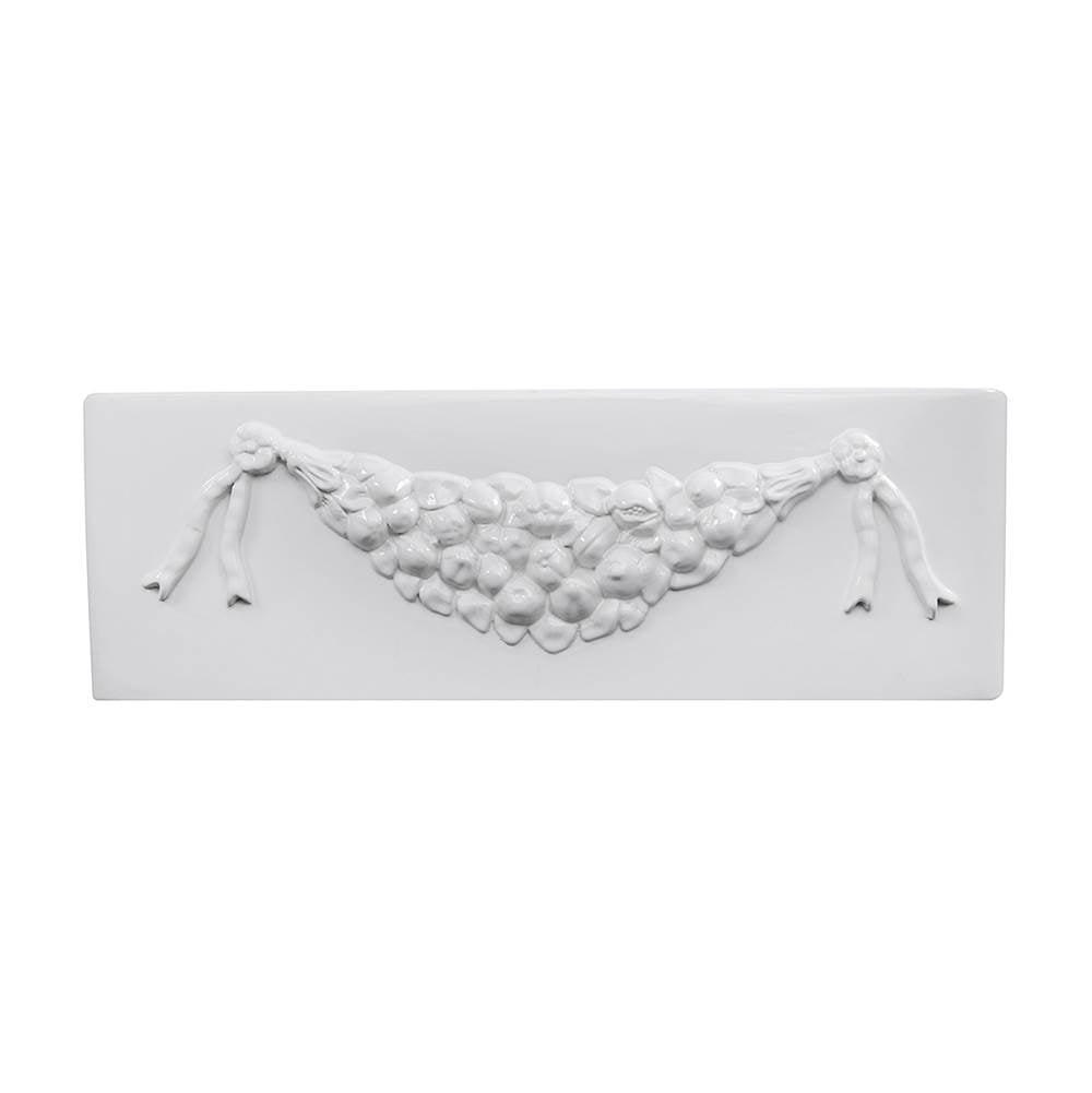 Nantucket Sinks - Farmhouse Fireclay Apron Sink with an embossed decorative design - Porcelain Enamel Glaze